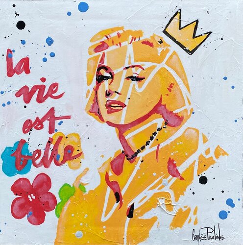 La vie est belle Marilyn Monroe by Pauline Cornee, Painting for Sale on Select