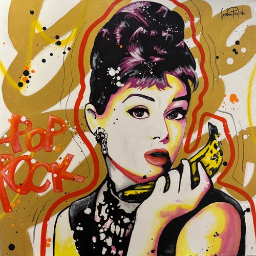 Audrey Hepburn Is Pop by Pauline Cornee, Painting for Sale on Select