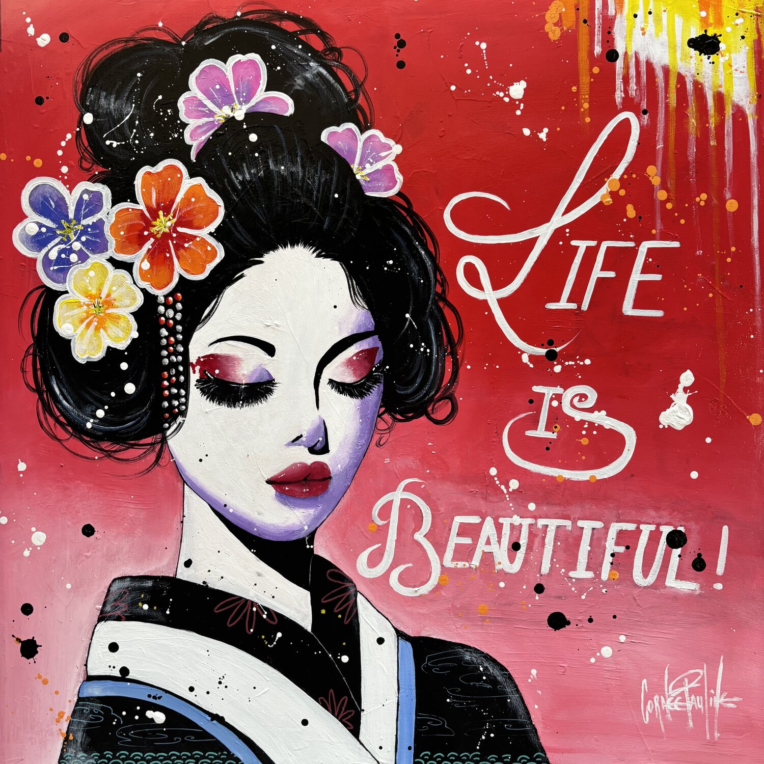 Japan in my head Pauline Cornee Original painting for sale