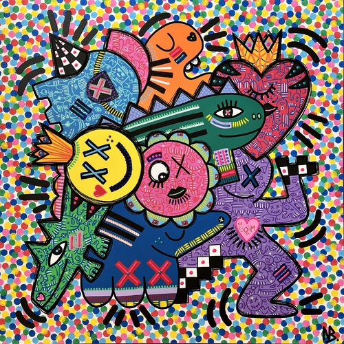 Friends by Nina Bruneau, Painting for Sale on Select
