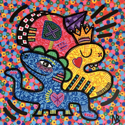 La danse de la lune by Nina Bruneau, Painting for Sale on Select