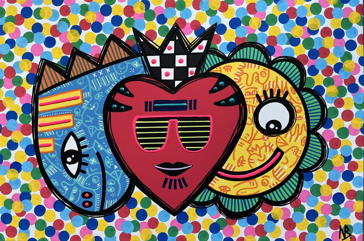 Pop Nina Bruneau Original painting for sale