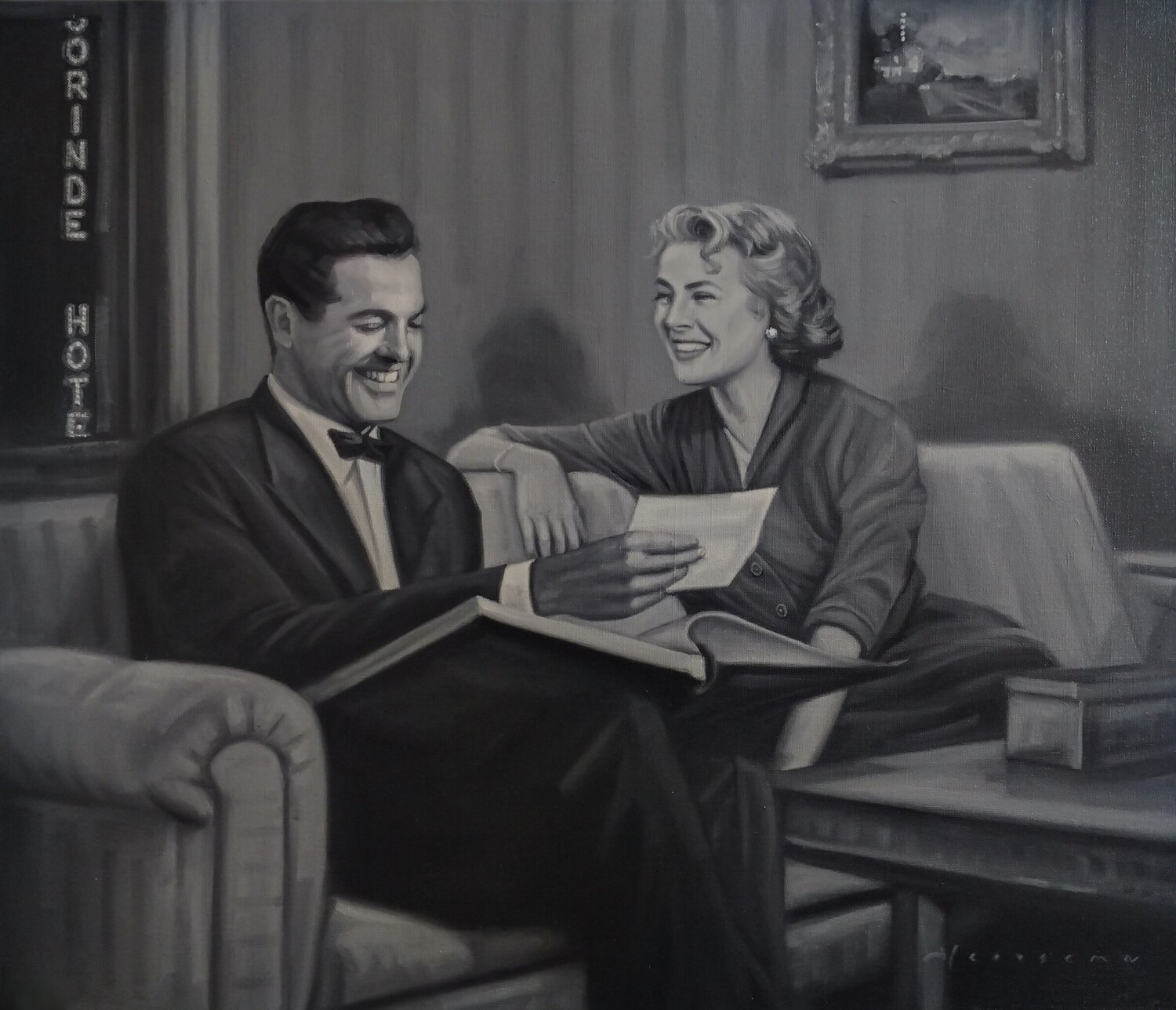 "In a sentimental mood" Bert Heersema Original painting for sale