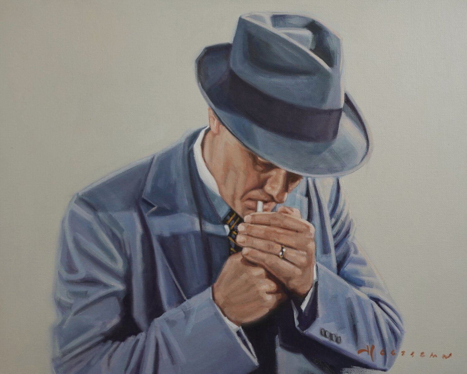 "Almost Blue" Bert Heersema Original painting for sale