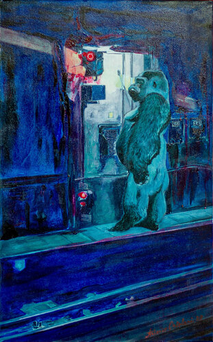 Underground gorilla by Antonio Ortolani, Painting for Sale on Select