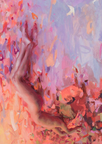 "ODYSSEY" Triptych. Painting #1 “La inmersión” by Tiana Diakova, Painting for Sale on Select