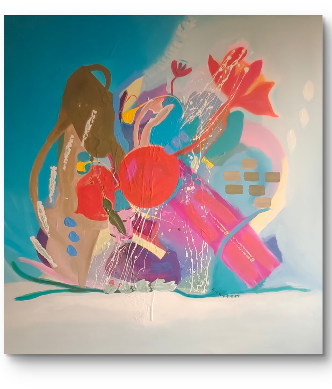 "Blossoming" Life through my eyes no.2 Vlatka Luksic Original painting for sale
