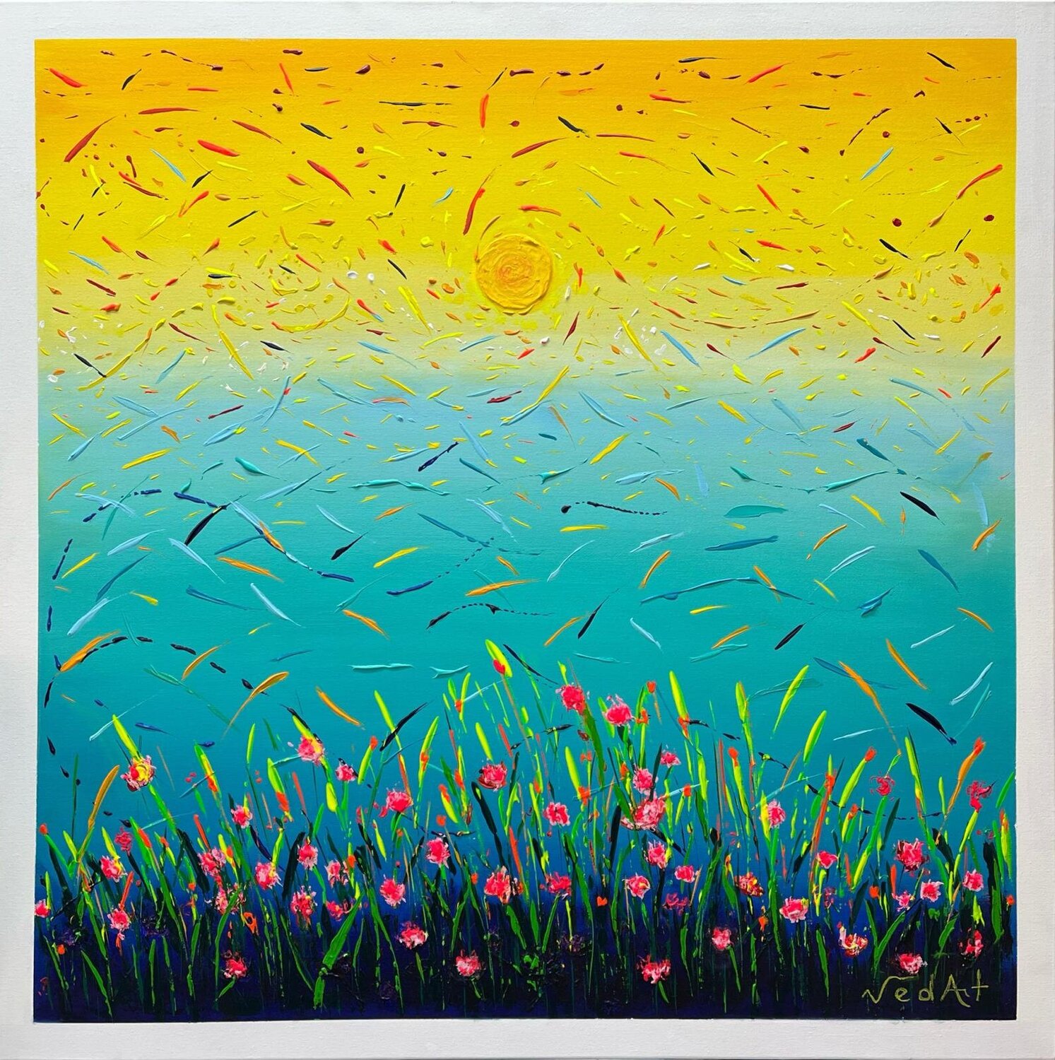 '' Whispers of the Eternal-VI '' Vedat Durmazucar Original painting for sale