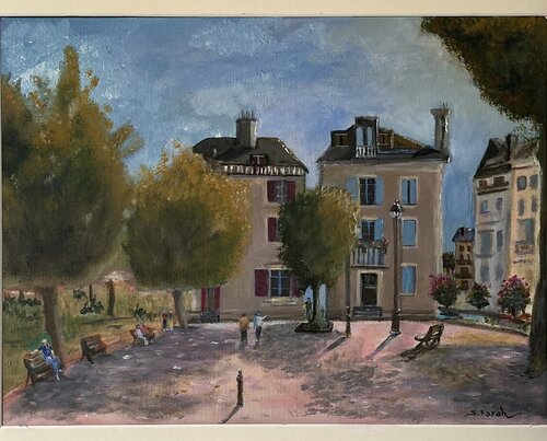 Summer Square by Samir Farah, Painting for Sale on Select