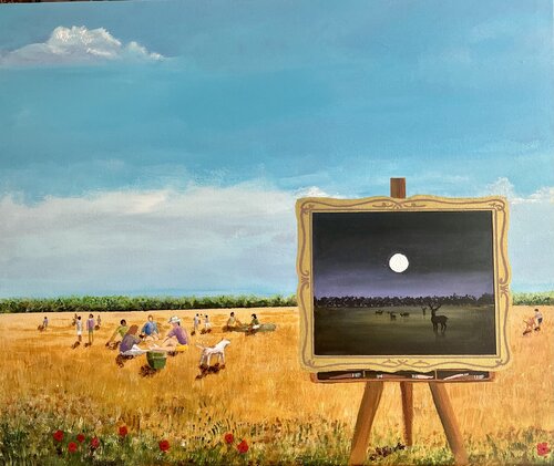 Day or Night in the Country by Samir Farah, Painting for Sale on Select