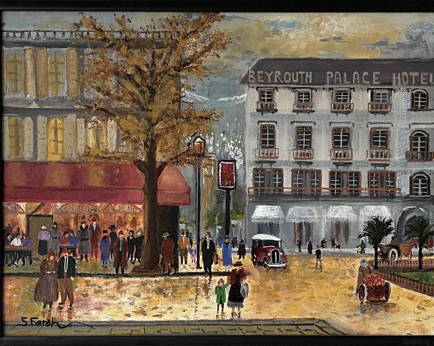 Beirut Palace Hotel, 1929 Samir Farah Original painting for sale