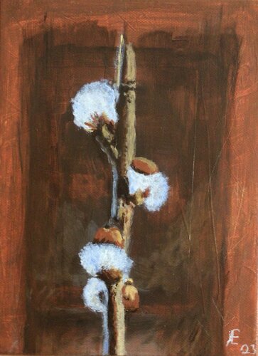 Weidenkätzchen by Claudia Altemeier, Painting for Sale on Select