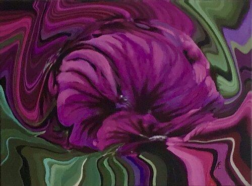 Malve abstrakt 2.0 by Claudia Altemeier, Painting for Sale on Select