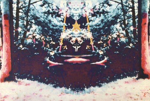 Weihnachtswald by Claudia Altemeier, Painting for Sale on Select