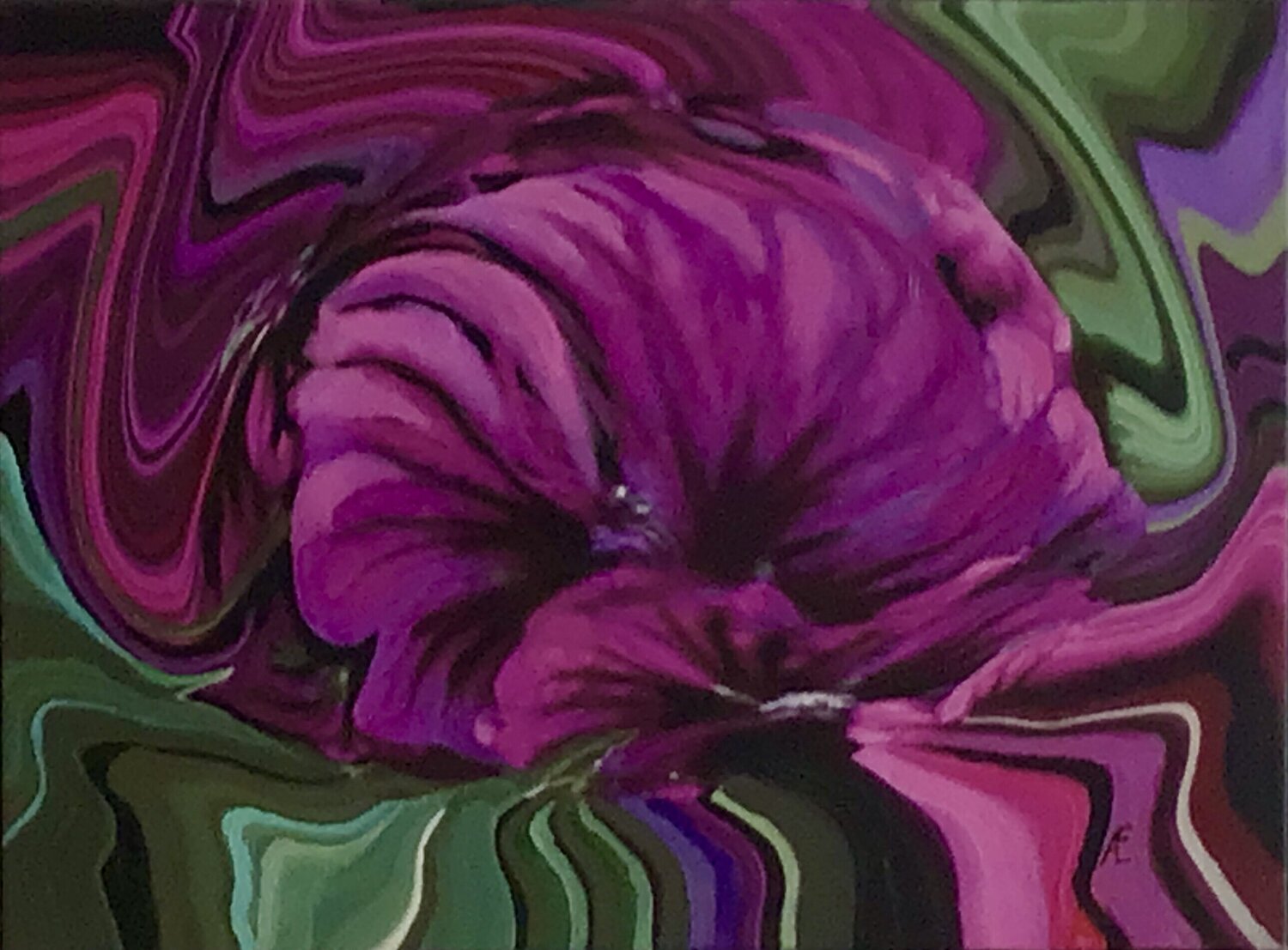 Malve abstrakt 2.0 Claudia Altemeier Original painting for sale