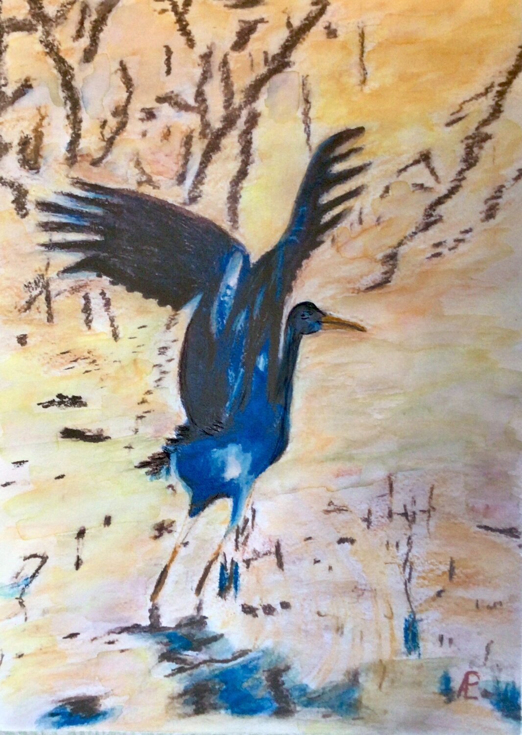 Aufgeschreckt Claudia Altemeier Original painting for sale