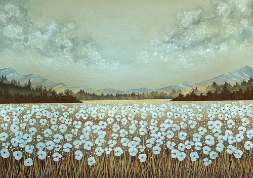 „Rural Scene“  XXL Landscape von Guranda Spillmann, Malerei kaufen auf Select