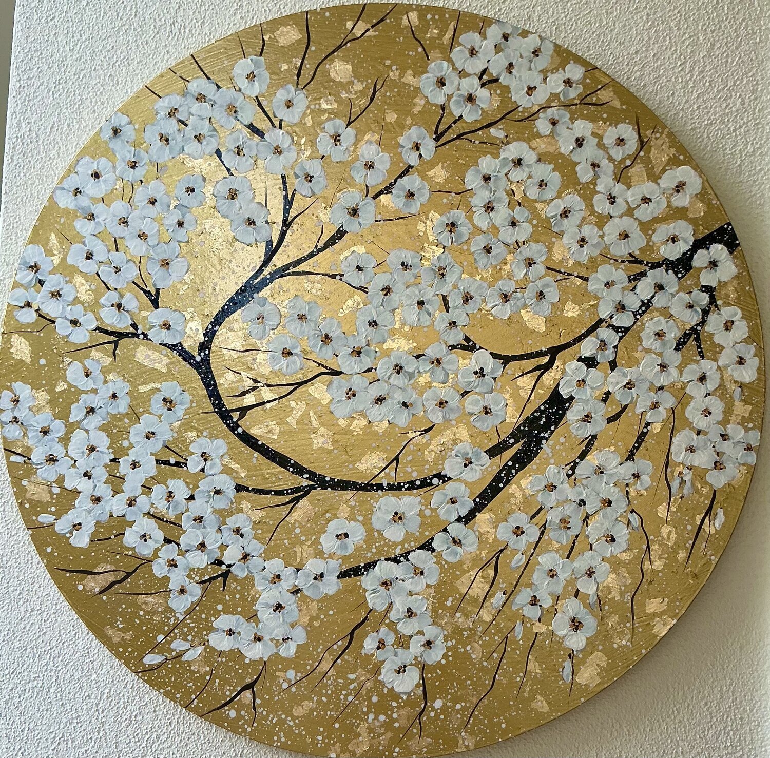 „ Golden Sakura“ Guranda Spillmann Original painting for sale