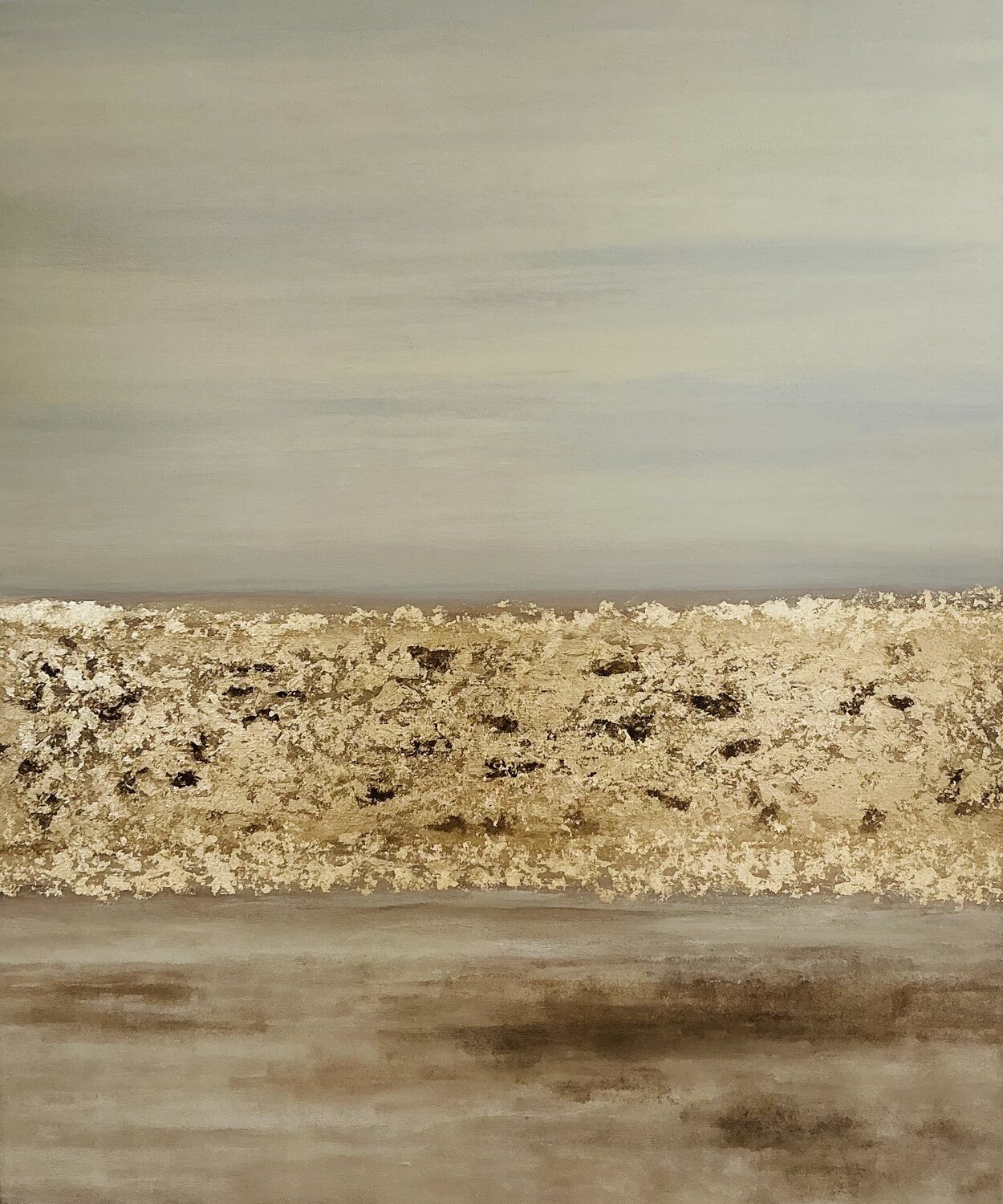 „Golden Horizon” 120/100/3 Guranda Spillmann Original painting for sale