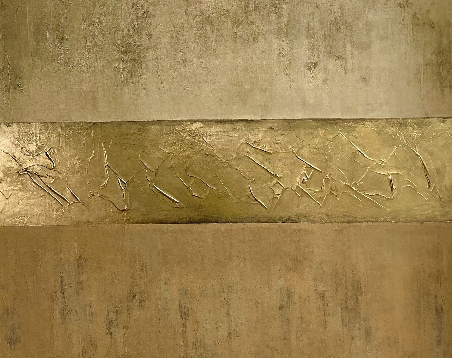 „Gold Reflexions“  #3 extra large Artwork Guranda Spillmann Original painting for sale