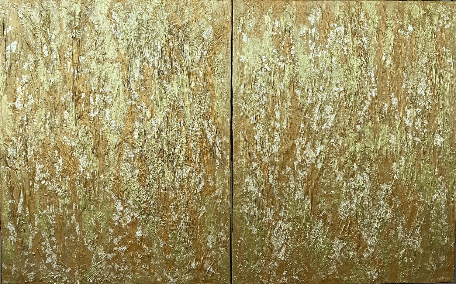 „Gold Refexion“ Diptych Guranda Spillmann Original painting for sale