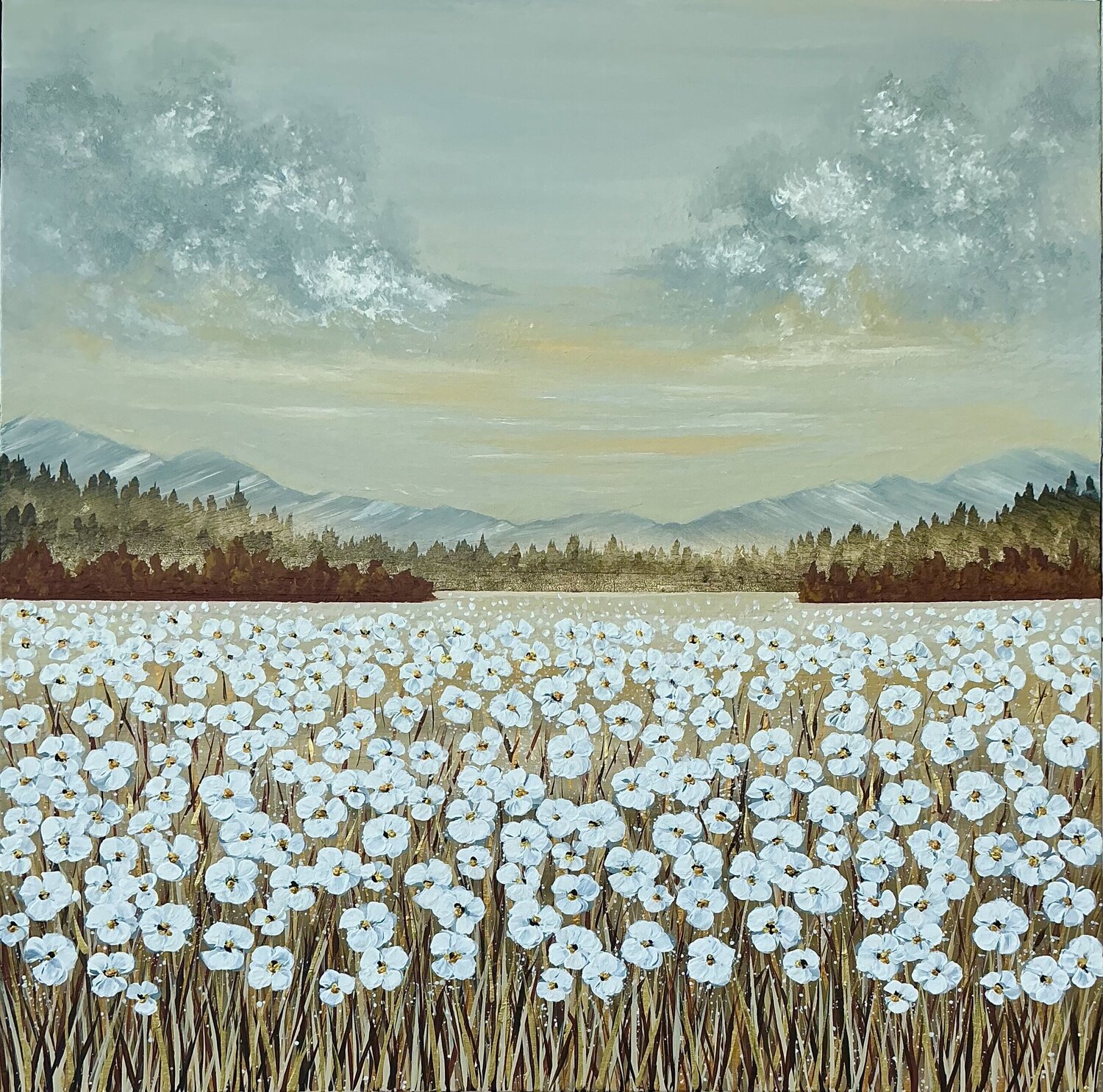 „Rural Scene"#9 Guranda Spillmann Original painting for sale