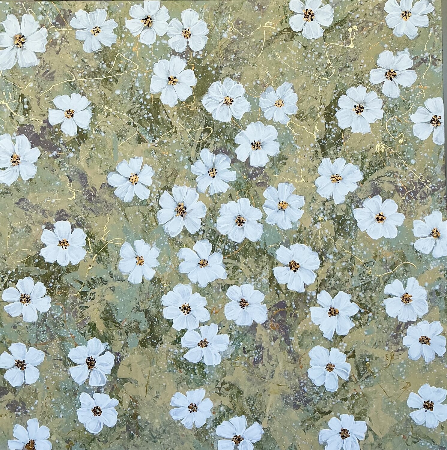 „Poésie Les Fleurs "#7 Guranda Spillmann Original painting for sale