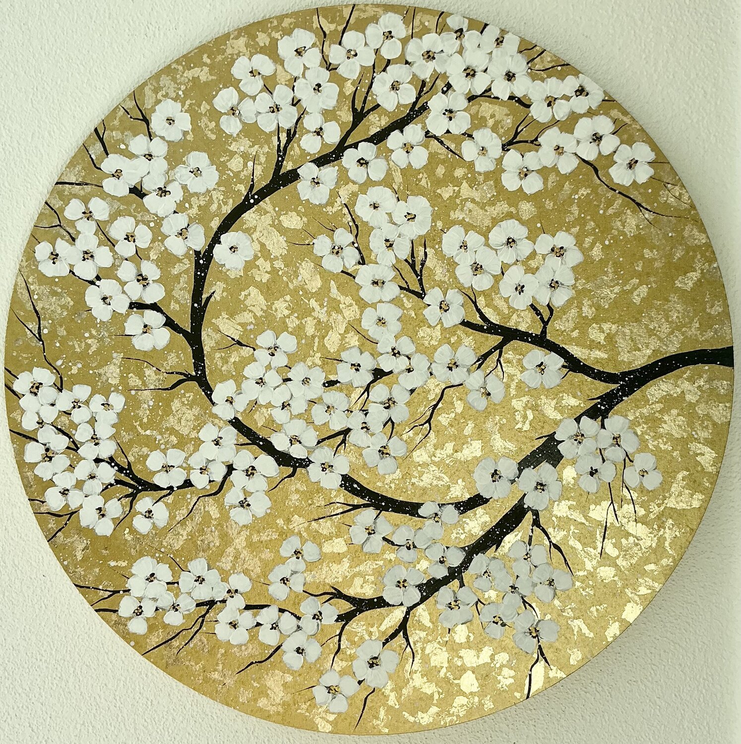 „Golden Sakura“ Guranda Spillmann Original painting for sale