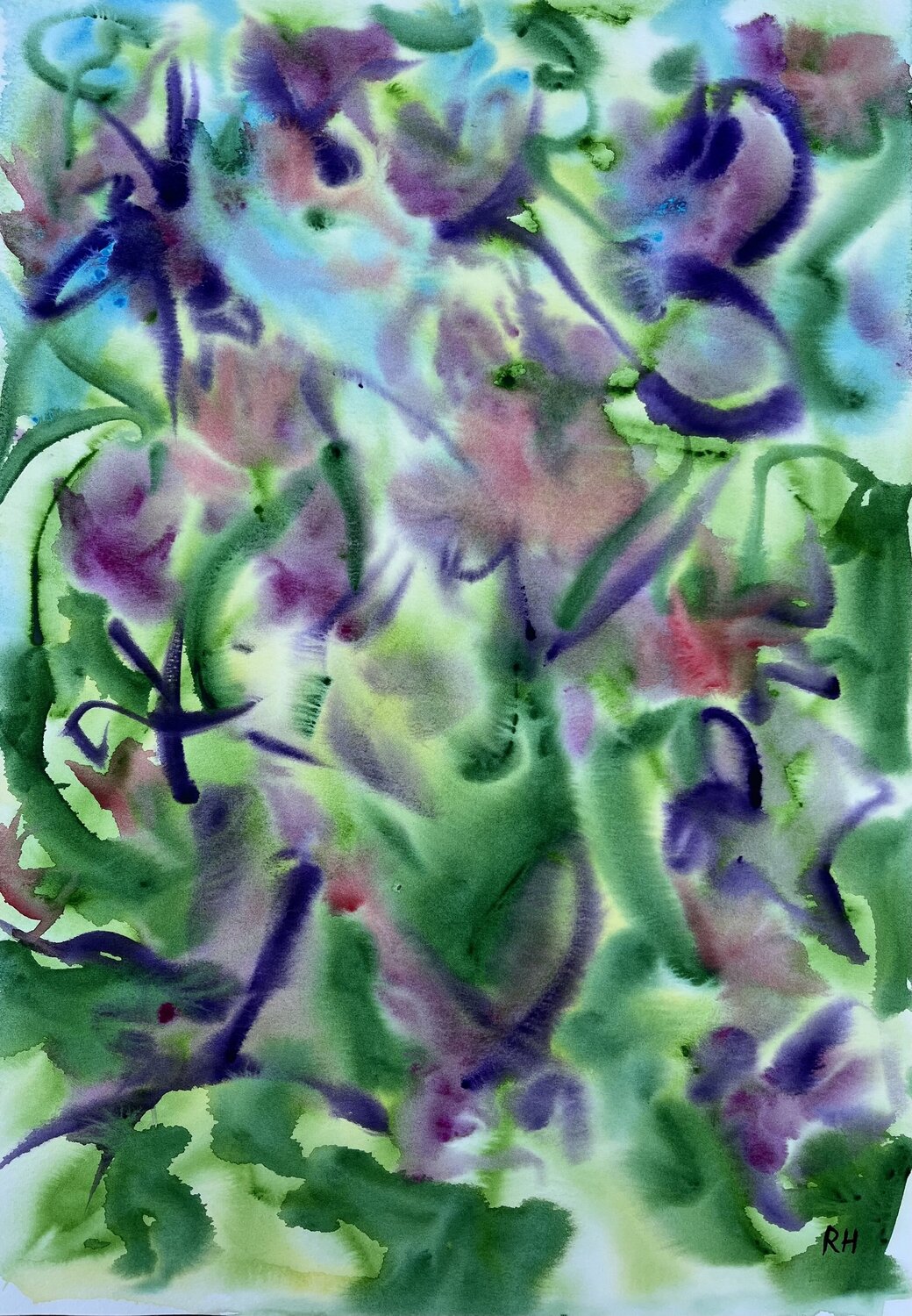 Water Garden Richard Higham Original painting for sale