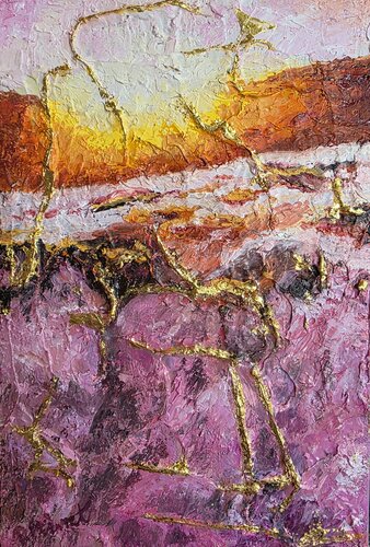 Gullfoss - Der Goldene Wasserfall by PETRA MINET, Painting for Sale on Select
