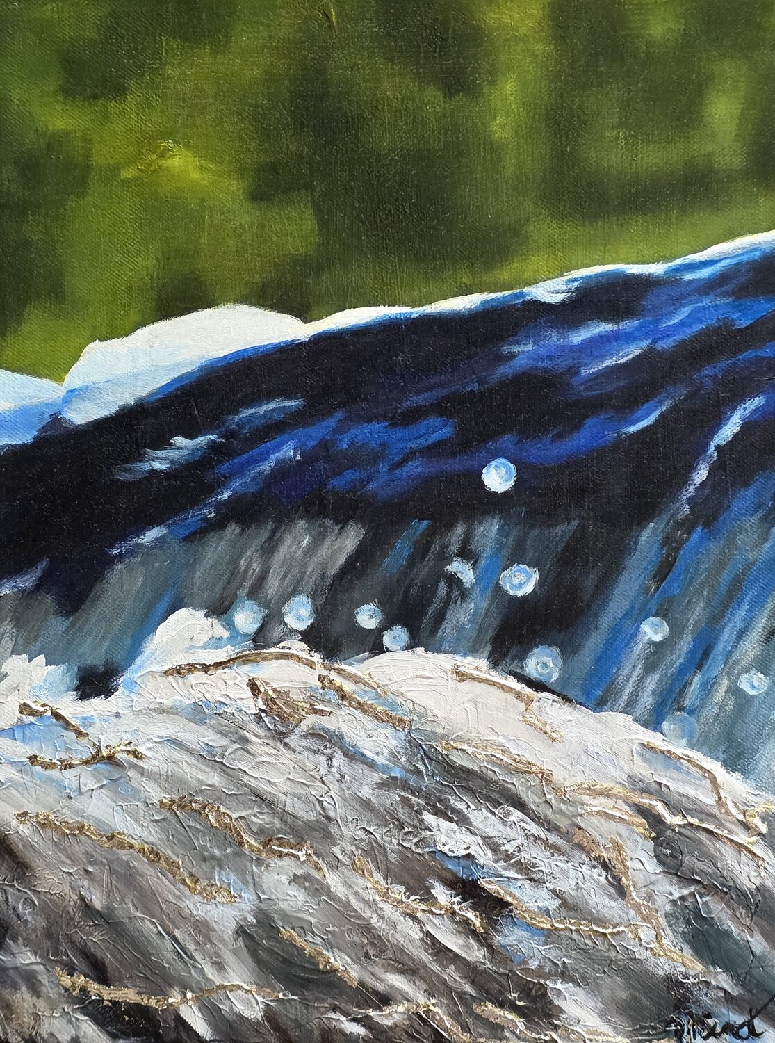 Wogendes Wasser III PETRA MINET Original painting for sale
