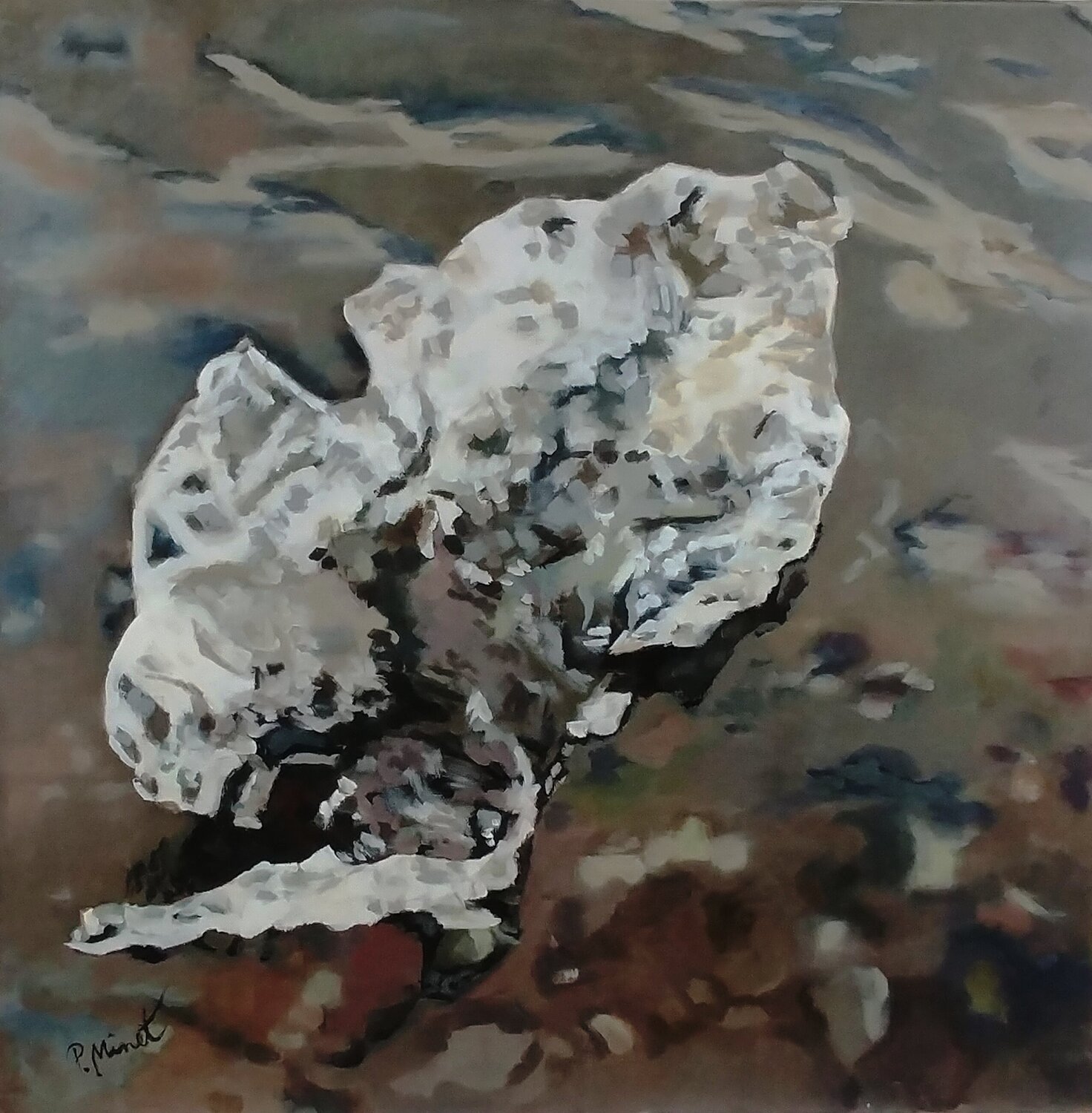 Gletschereis - wie lange noch II PETRA MINET Original painting for sale