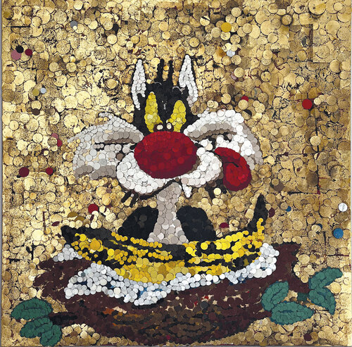 Ho, ho! Mi è semblato di vedele un gatto... by Oscar Baccilieri, Painting for Sale on Select