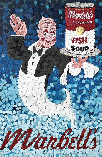 Marbell’s, una gran zuppa di pesce by Oscar Baccilieri, Painting for Sale on Select