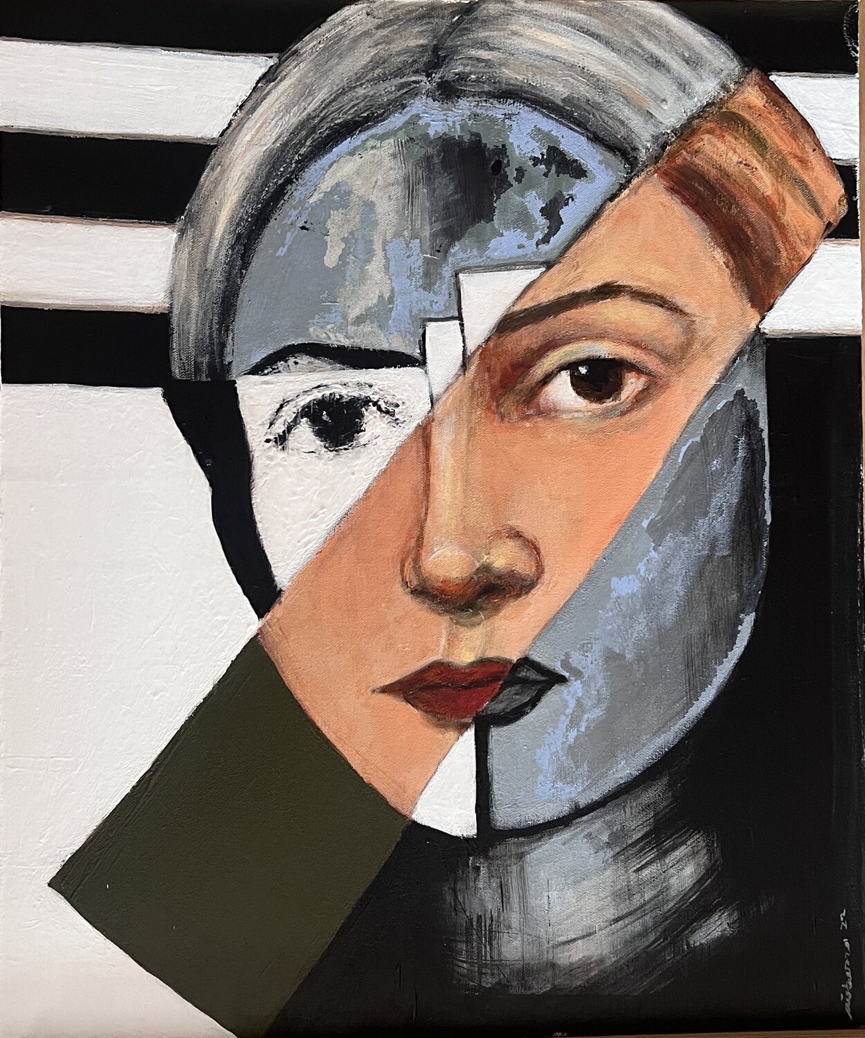 No Name (Split Identity) M Kara Original painting for sale