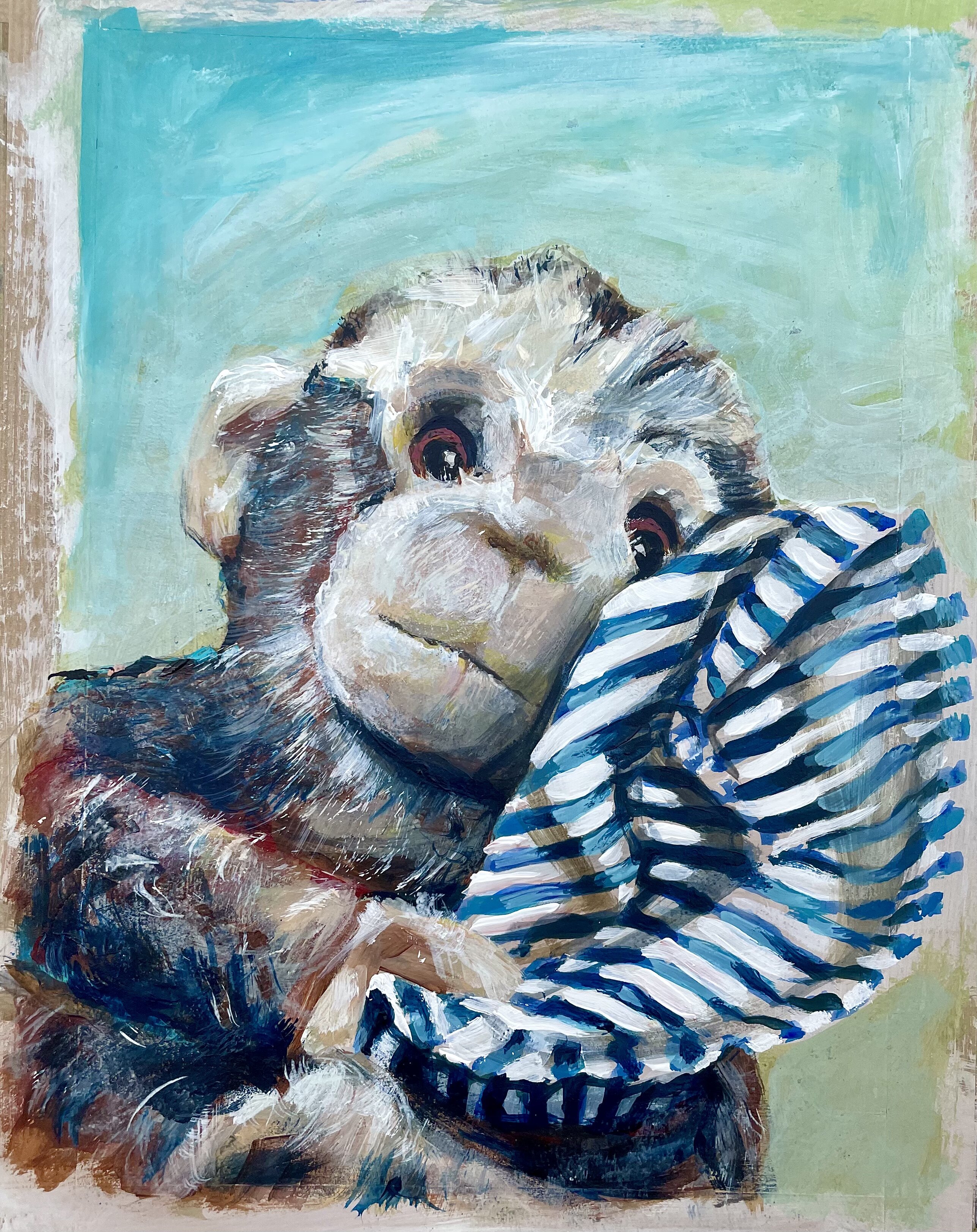 Affe No. 7 "Mit blauen Streifen"