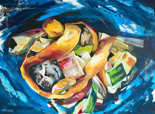 Fruits II - Biotonne by Michael Rehr-Hoffmann, Painting for Sale on Select