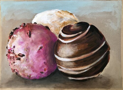 Süße Versuchung. Sweets 2. by Michael Rehr-Hoffmann, Painting for Sale on Select