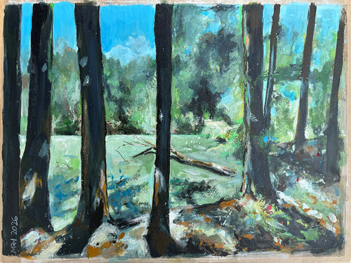 Landschaft "Die Lüneburger Landwehr 3" – landscape by Michael Rehr-Hoffmann, Painting for Sale on Select