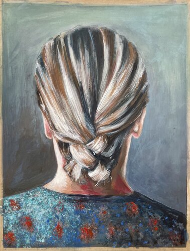 Porträt mit Dutt. Variationen eines scheinbar alltäglichen Motivs by Michael Rehr-Hoffmann, Painting for Sale on Select