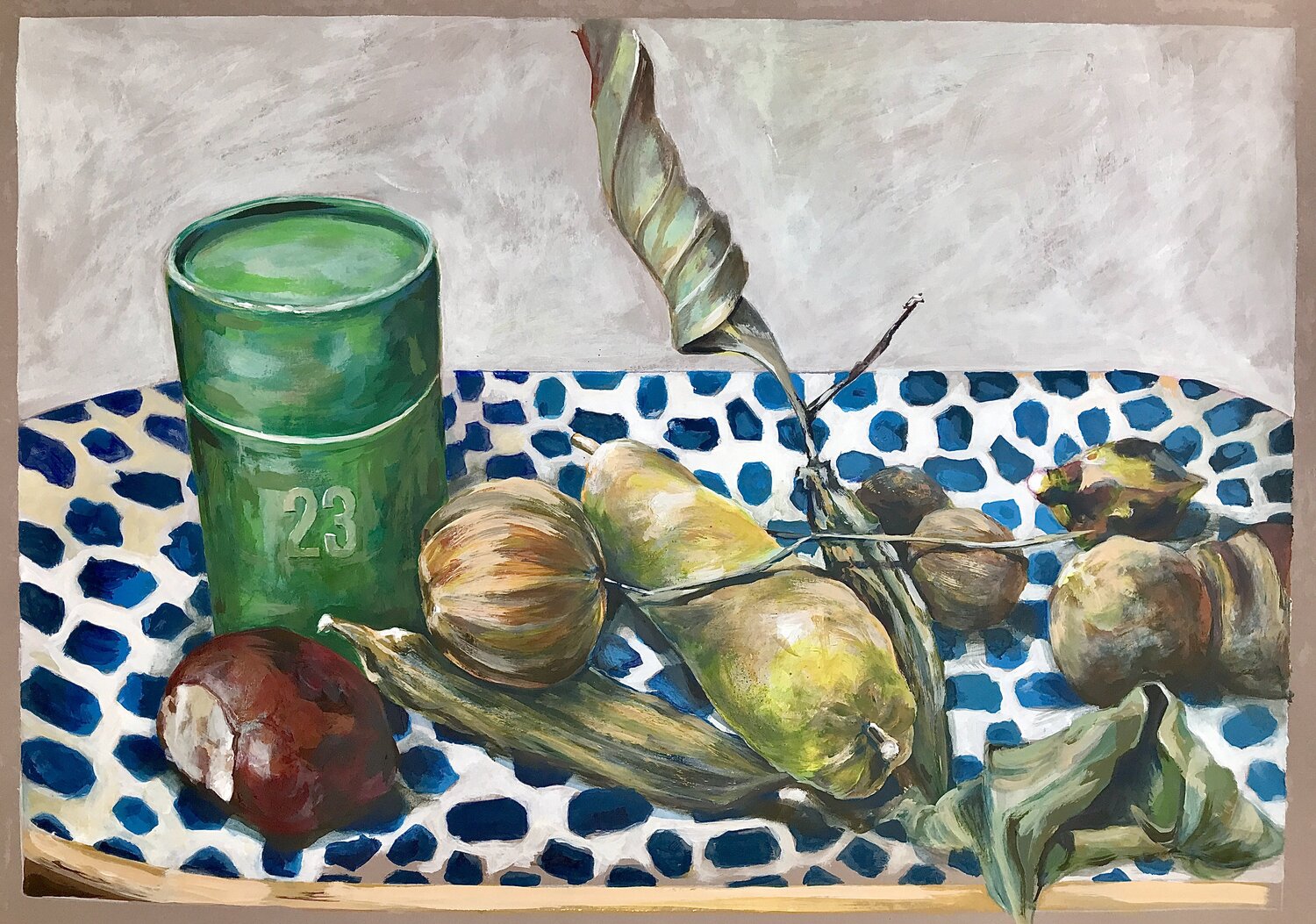 Stillleben mit 23 Michael Rehr-Hoffmann Original painting for sale