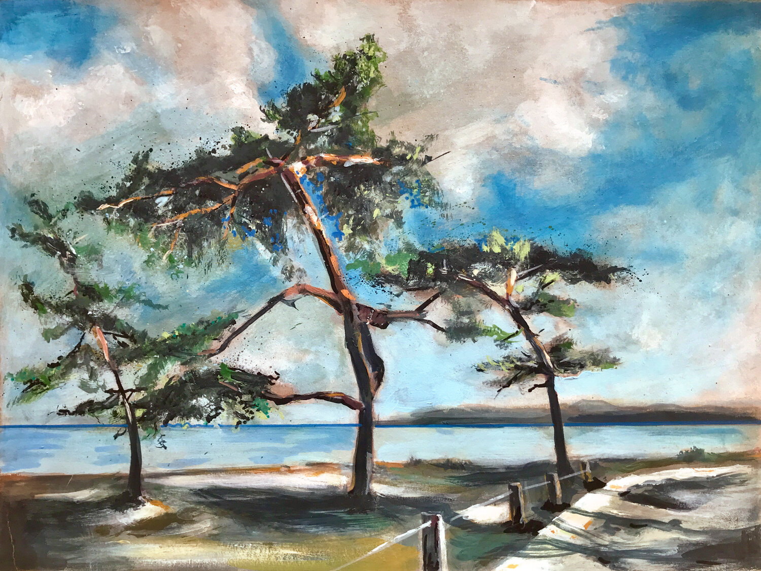 Küstenlandschaft "Am Meer" – seaside landscape Michael Rehr-Hoffmann Original painting for sale