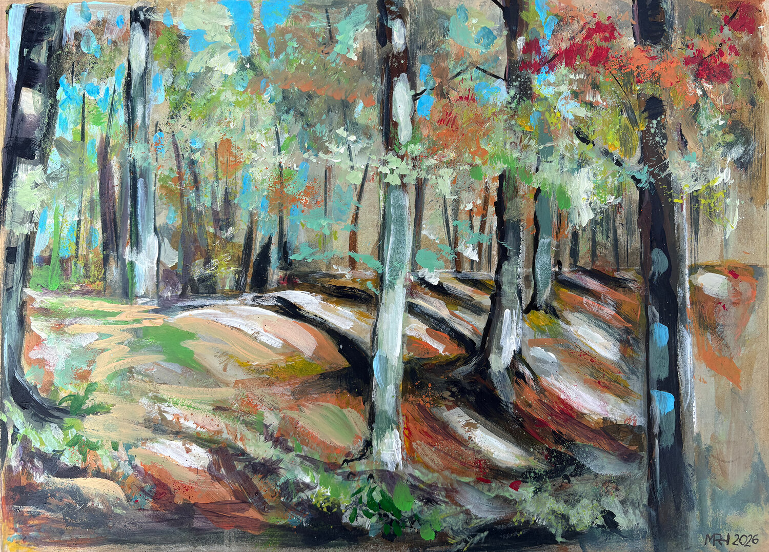 Landschaft "Die Lüneburger Landwehr 2" – landscape Michael Rehr-Hoffmann Original painting for sale