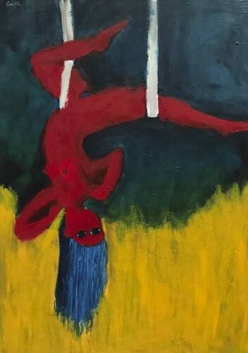 akrobatka (acrobats) by Wojtek Gawlik, Painting for Sale on Select