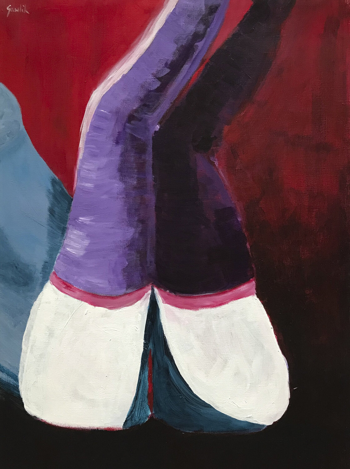 Pani w pończochach (Lady in stockings) Wojtek Gawlik Original painting for sale