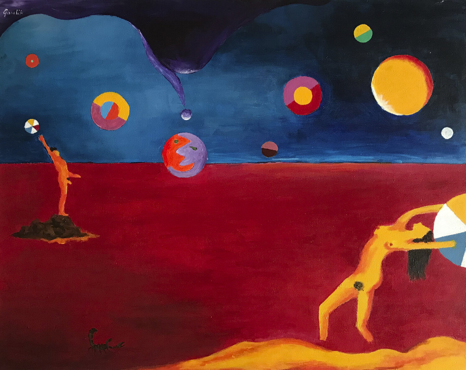 red planet Wojtek Gawlik Original painting for sale
