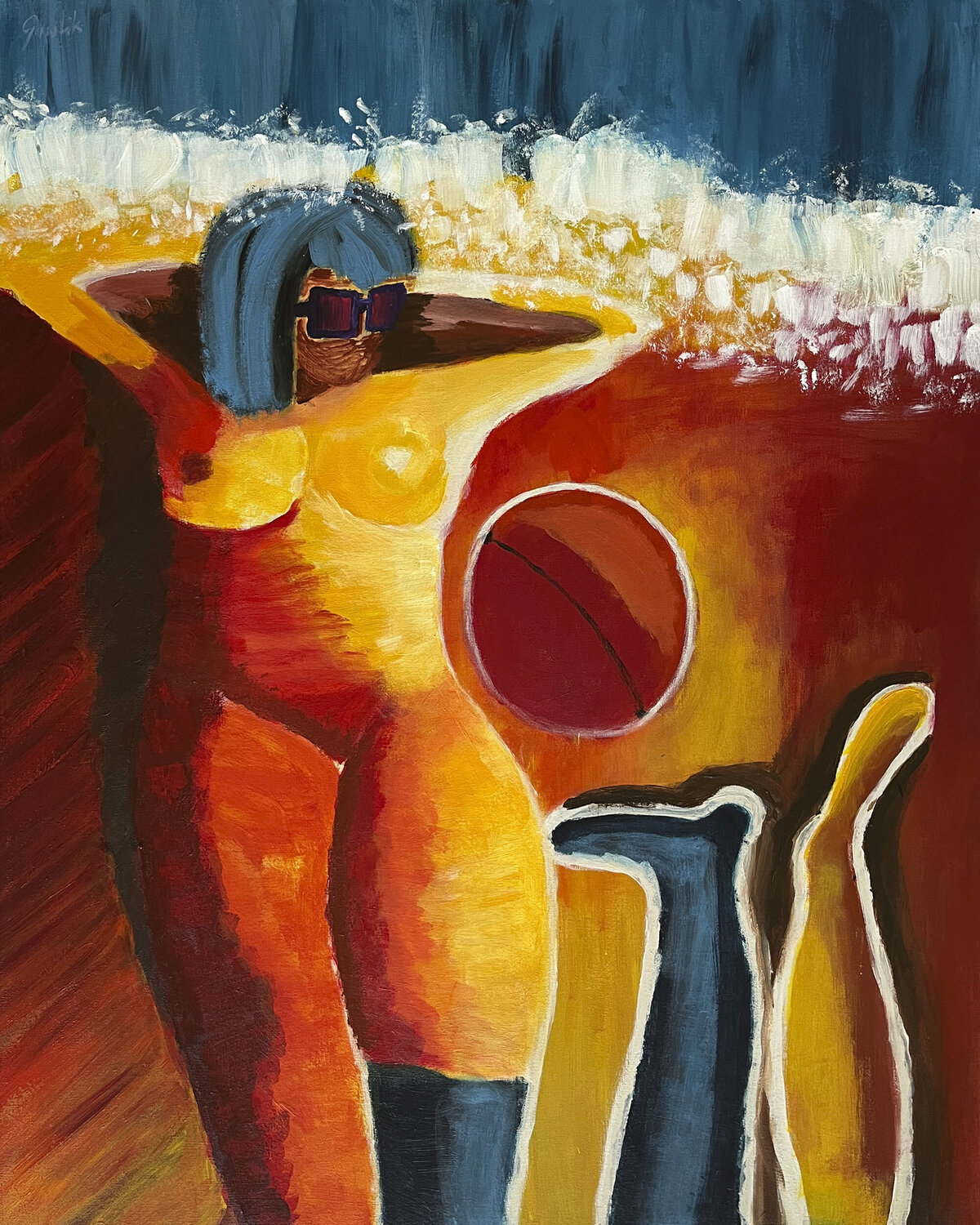 one Monday morning Wojtek Gawlik Original painting for sale