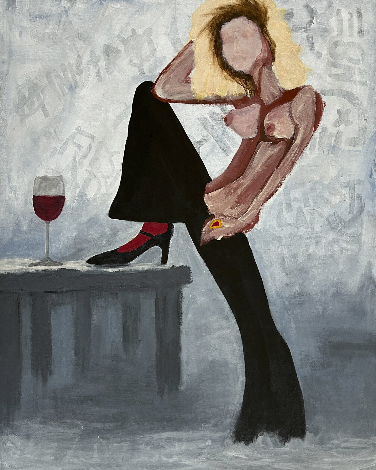 Pani Minister (Madam Minister) Wojtek Gawlik Original painting for sale