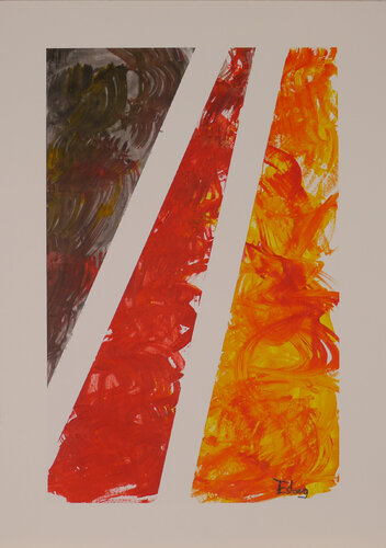 AM 0034 SchwarzRotGelb by Esberg, Painting for Sale on Select
