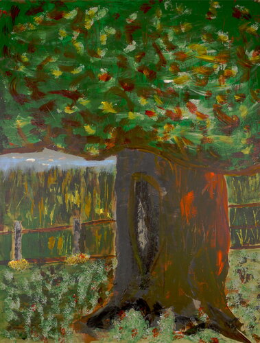 Ein Baum und elf Wolken? (KK 0050) by Esberg, Painting for Sale on Select
